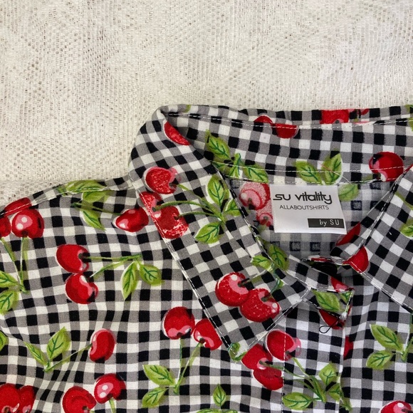 Cherry Button Up - Picture 3 of 4